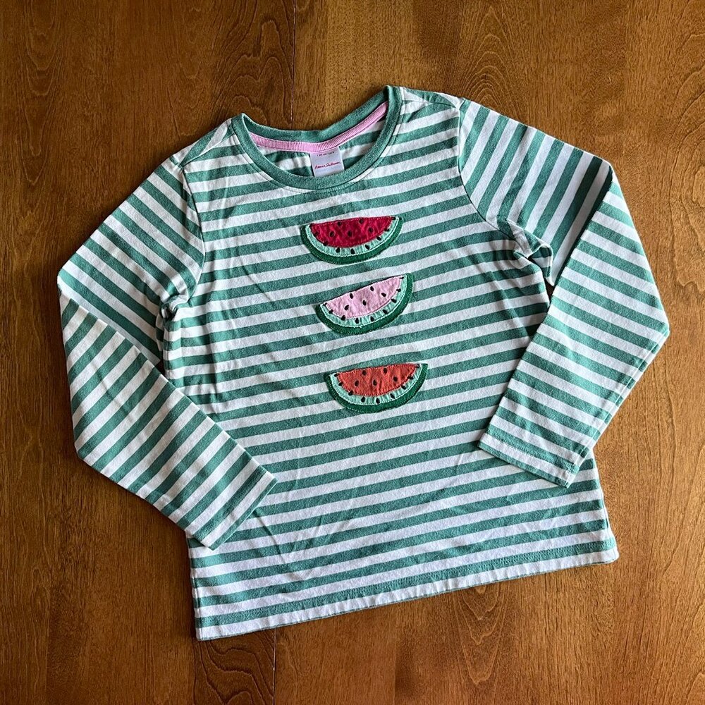 Hanna Andersson watermelon stripe shirt 130